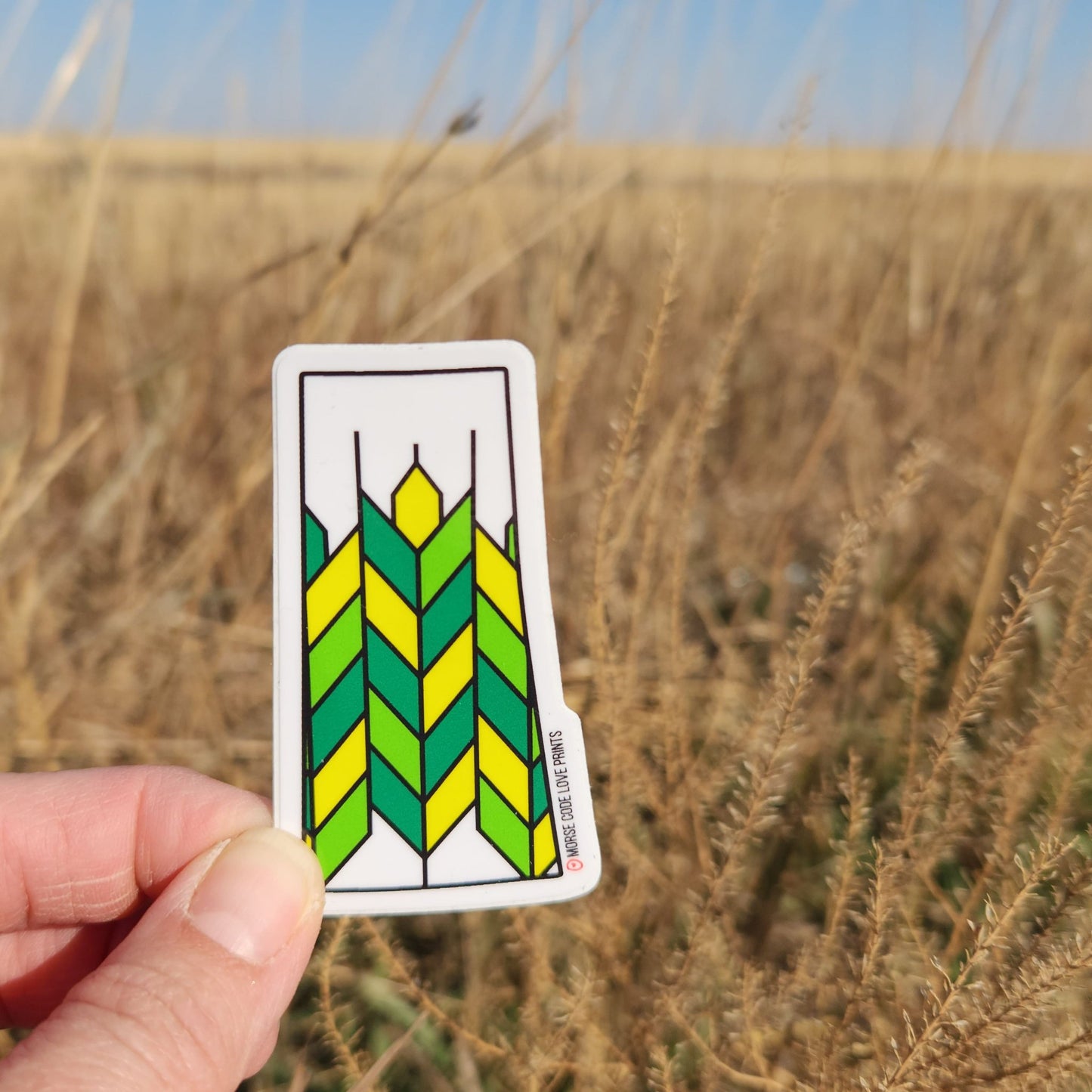 Saskatchewan Patchwork (Green) | Vinyl Sticker