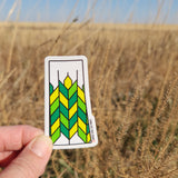 Saskatchewan Patchwork (Green) | Vinyl Sticker