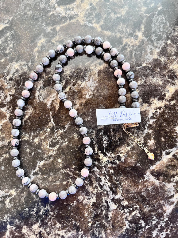 Zebra Jasper Gemstone Necklace