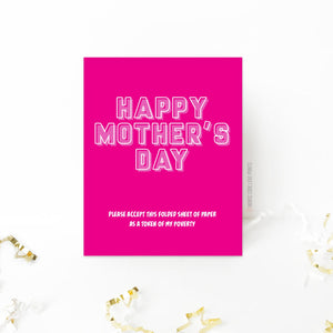 Mother's Day Card | Folded Paper