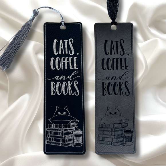 Cats Coffee And Books Bookmark