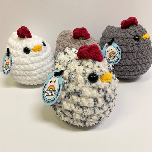 Emotional Support Chicken Plush (Assorted Colours)