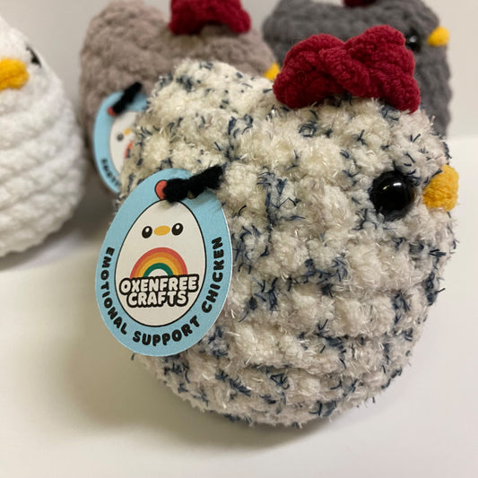 Emotional Support Chicken Plush (Assorted Colours)