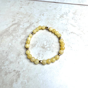 6" Yellow Jade Bracelet