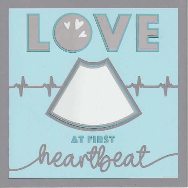 Love At First Heartbeat 8x8 Photo Mat
