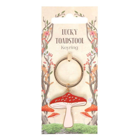 Lucky Toadstool Mushroom Keyring