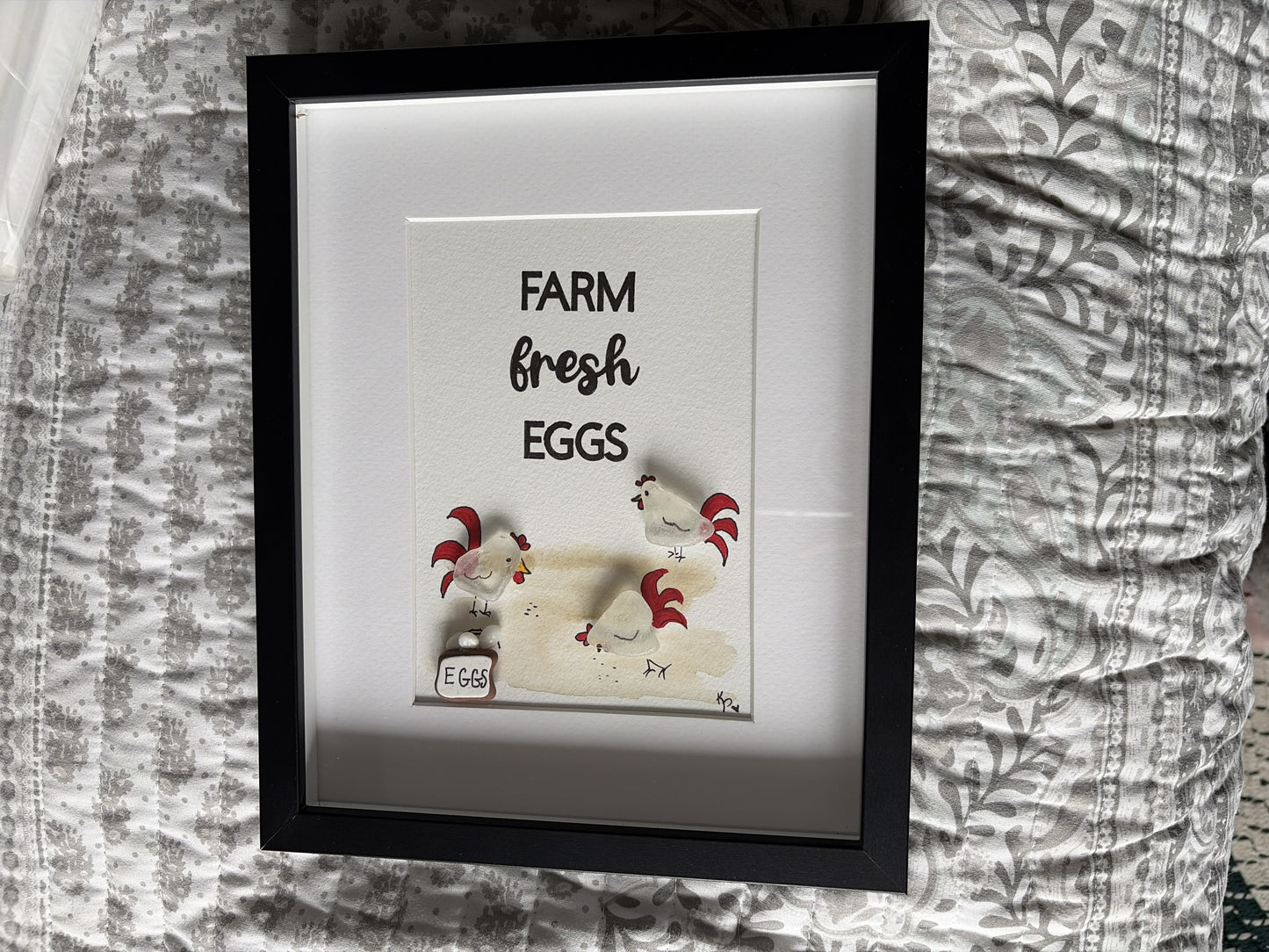 8 x 10 black frame with picture