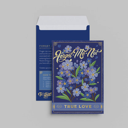 Floriography Seed Packet Countertop Display + 100 Seed Packets