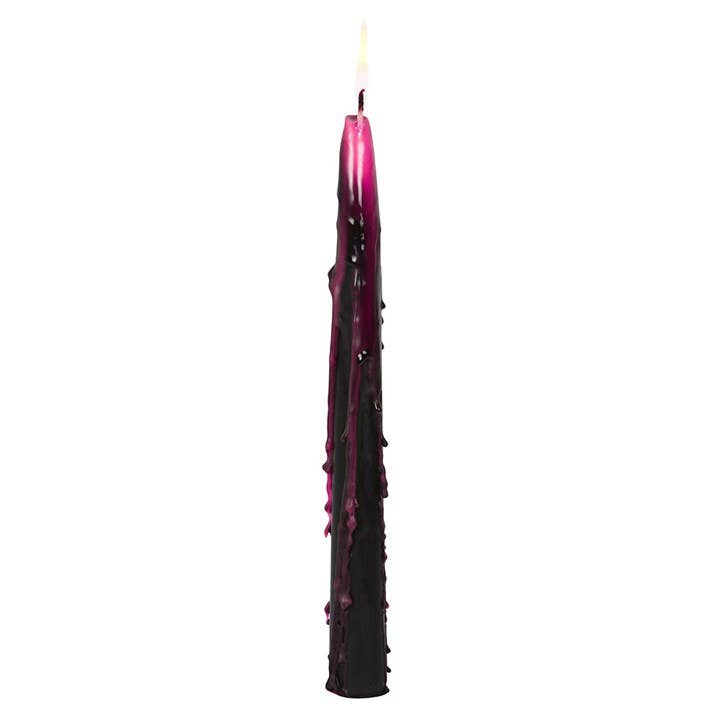 Set of 4 Gothic Pink Vampire Tears Bleeding Halloween Taper Candles
