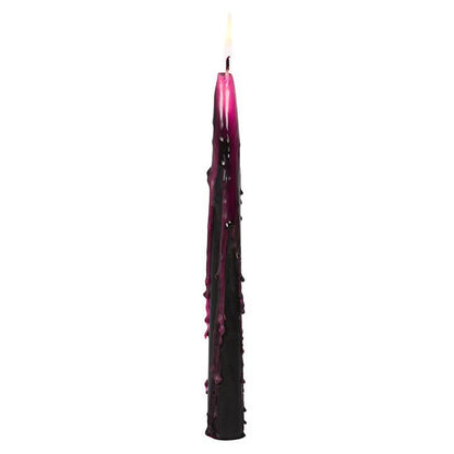 Set of 4 Gothic Pink Vampire Tears Bleeding Halloween Taper Candles