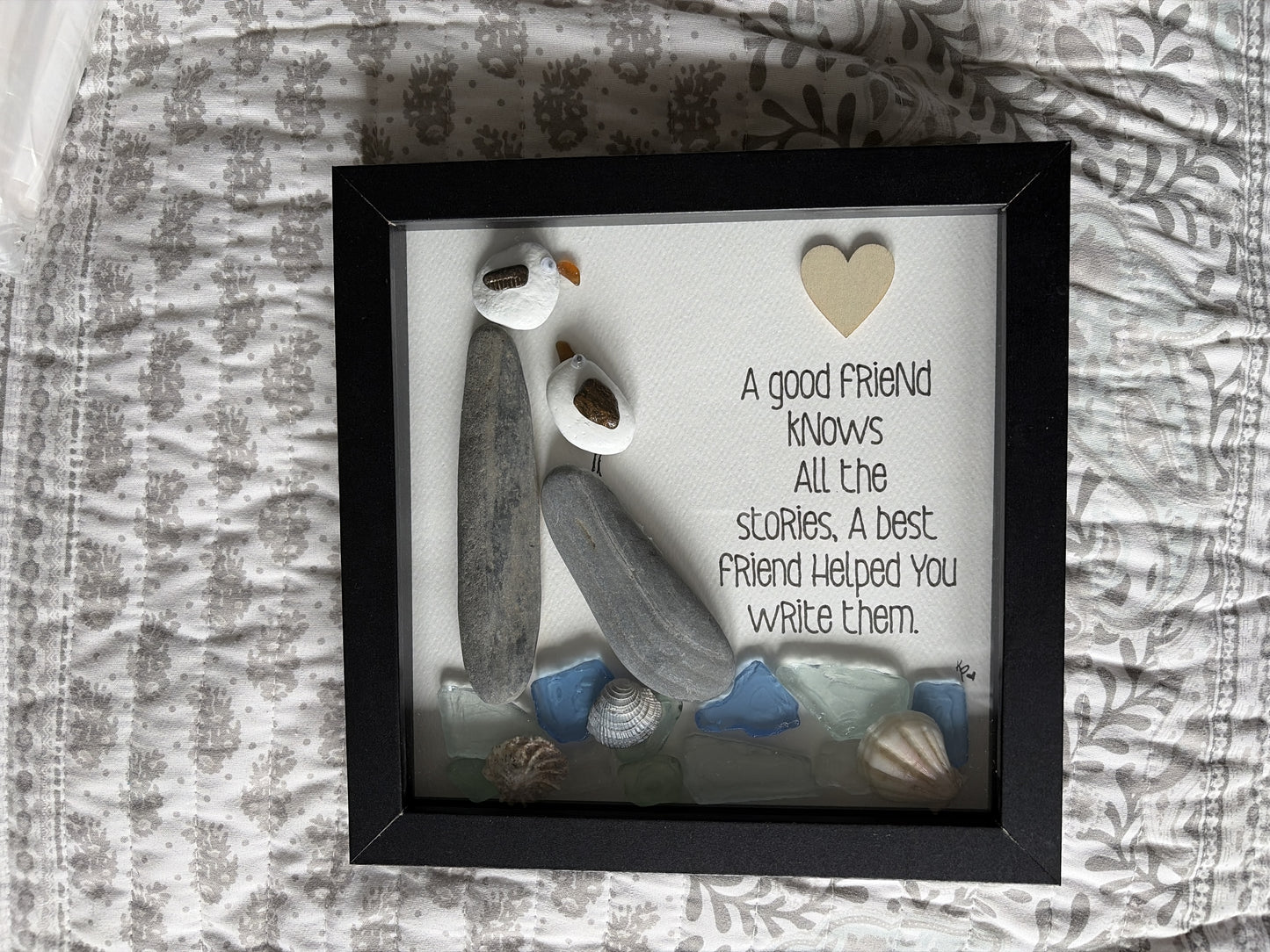 8x8 black frame with picture