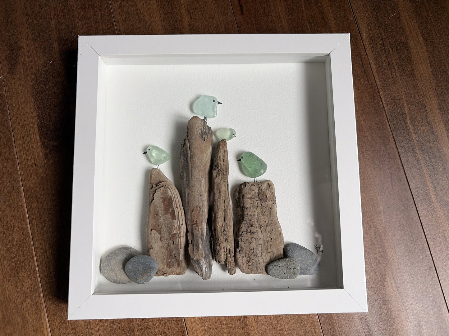 8x8 white framed art