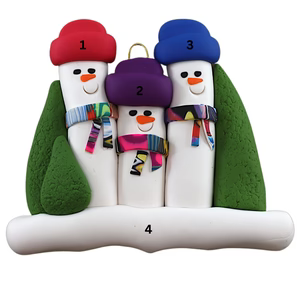 Colorful Scarf Family Ornaments