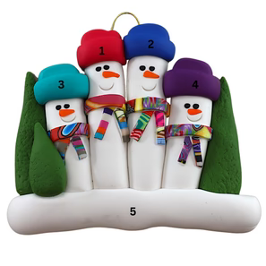 Colorful Scarf Family Ornaments
