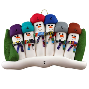 Colorful Scarf Family Ornaments