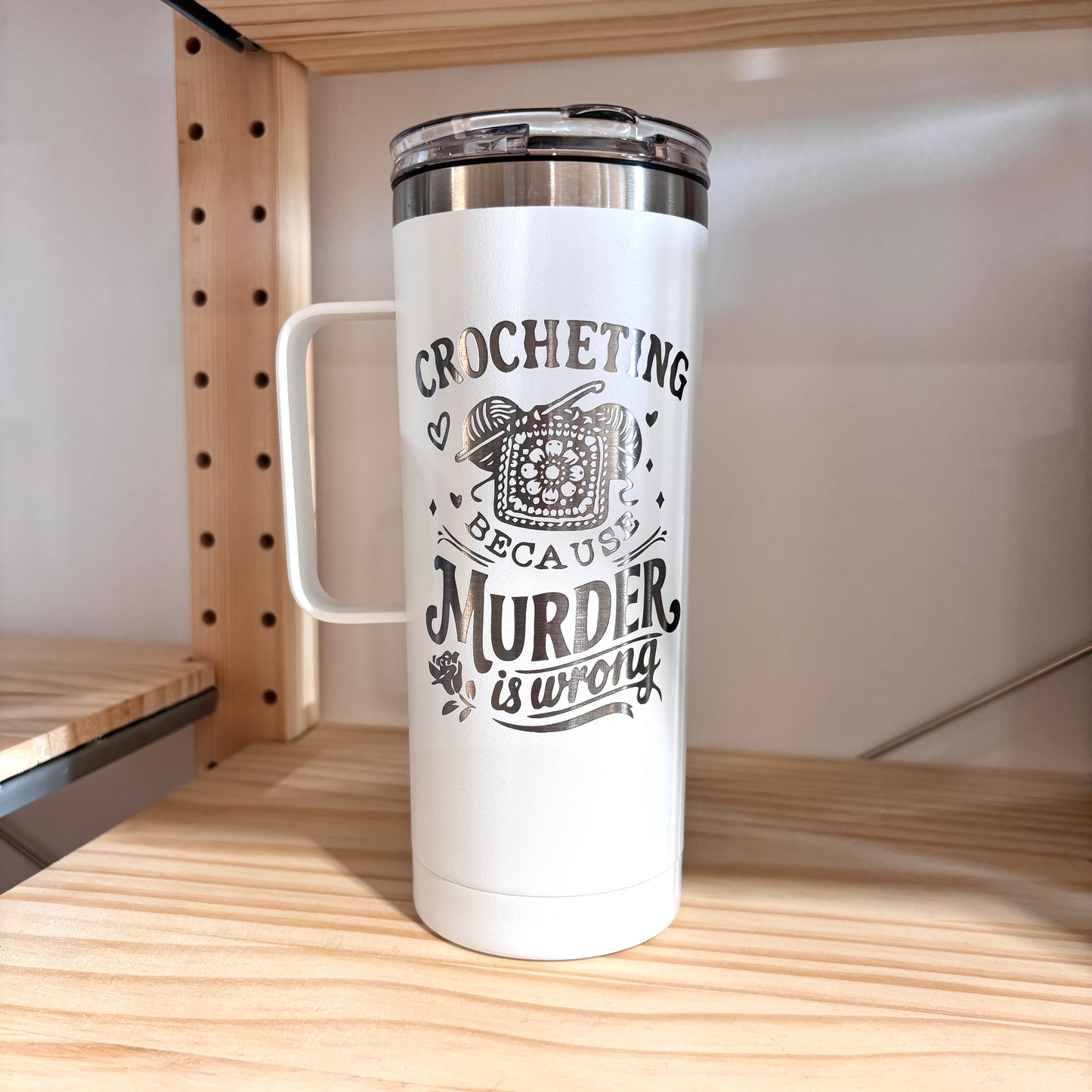 Insulated Coffee Tumbler with Handle and Lid