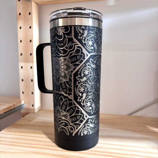 Insulated Coffee Tumbler with Handle and Lid