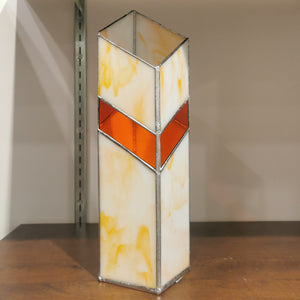 Orange Stained Glass Vase