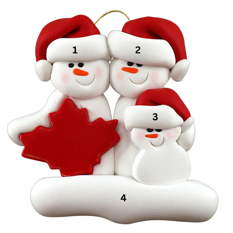 Maple Leaf Family Ornaments