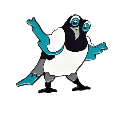 Shrugging Magpie | Enamel Pin