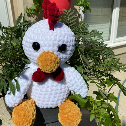Crocheted chicken