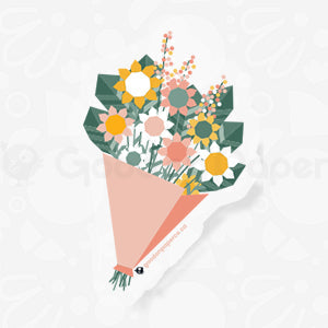 Flower Bouquet | Transparent | Vinyl Sticker