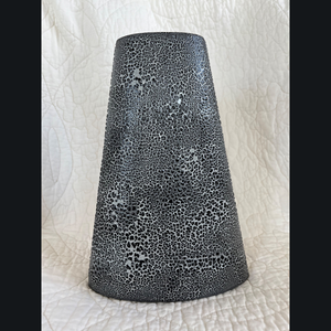 Black Cobblestone Vase