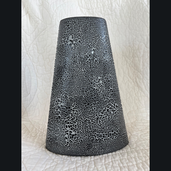 Black Cobblestone Vase