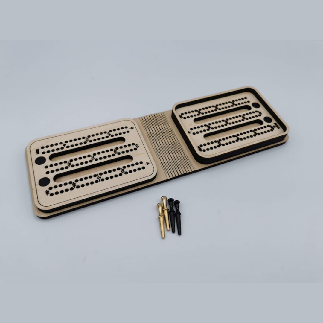 Folding Travel Cribbage Board – HandmadeSask
