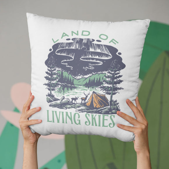 Land of the Living Skies Satin Pillow Cover
