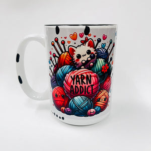 Yarn Addict Farmhouse Mug