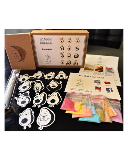 Avocado - Sand Art Sticker Kit/Crafting Gif