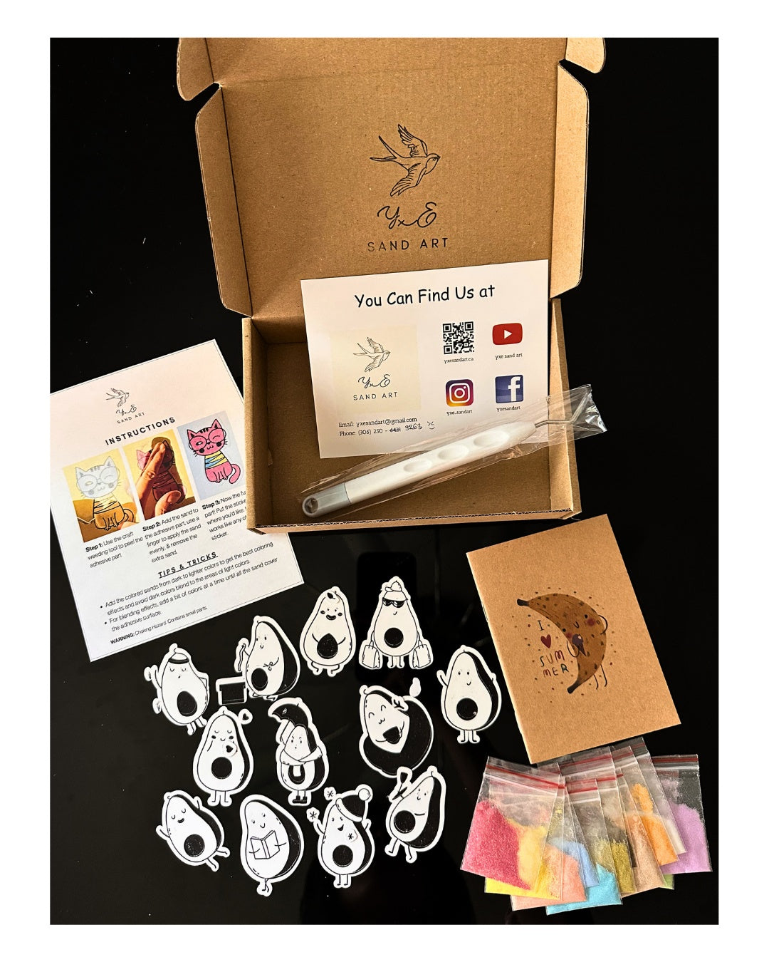 Avocado - Sand Art Sticker Kit/Crafting Gif