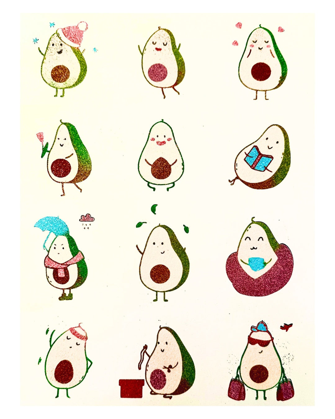 Avocado - Sand Art Sticker Kit/Crafting Gif