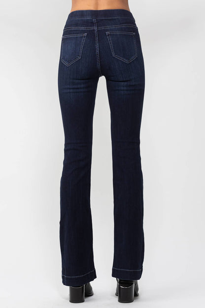 PLUS SIZE Indigo Pull On Flare