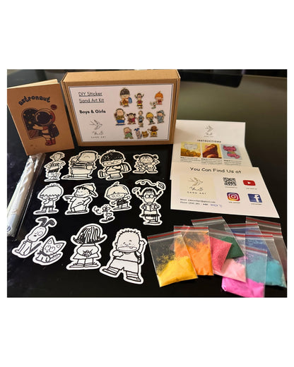 Boys and Girls - Sand Art Sticker Kit/Crafting Gift