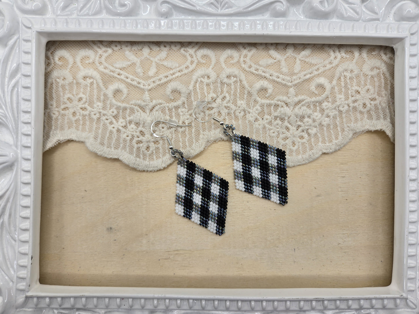 Brick stitch earrings