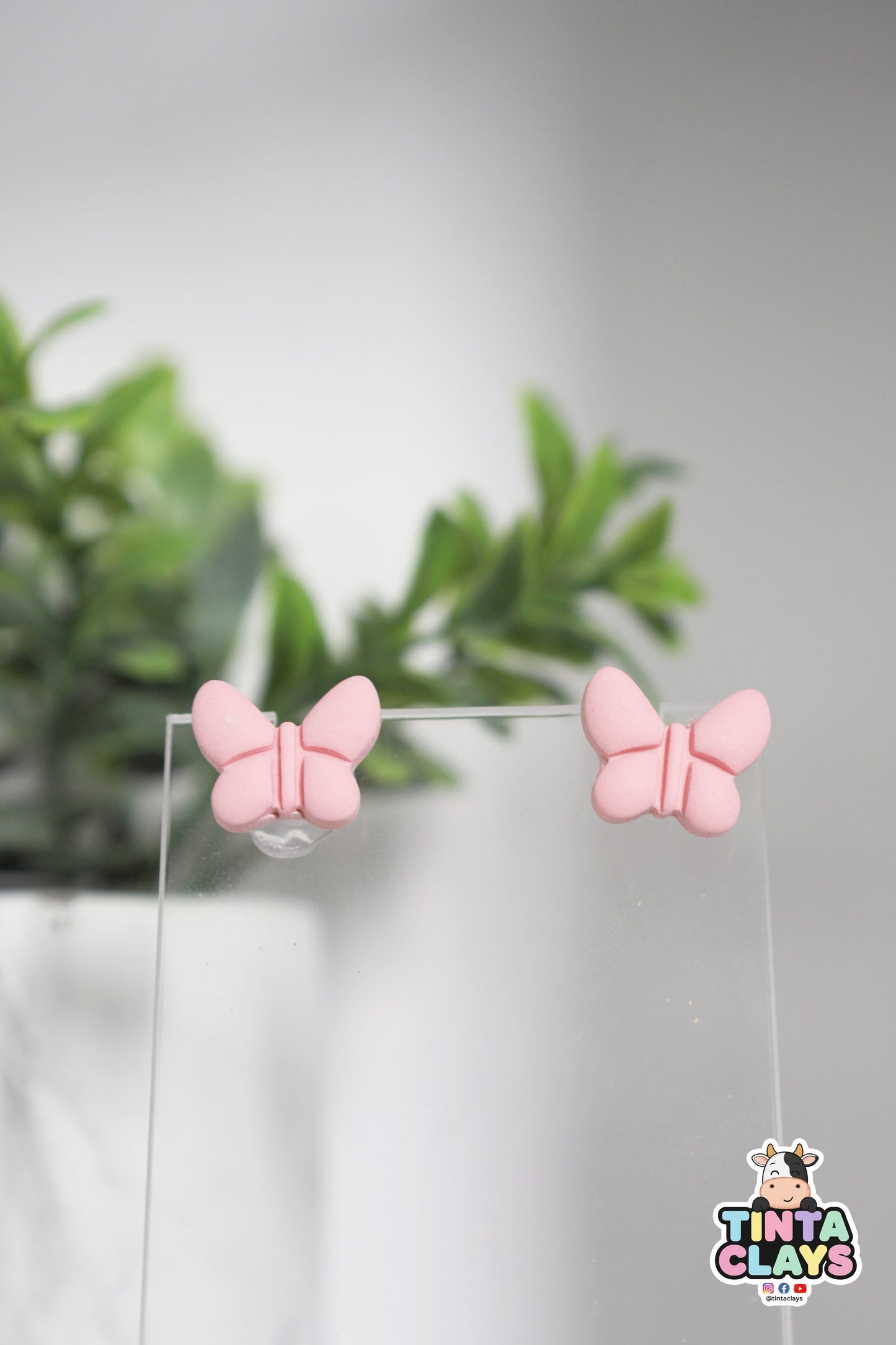 Butterfly Polymer Clay Stud Earrings