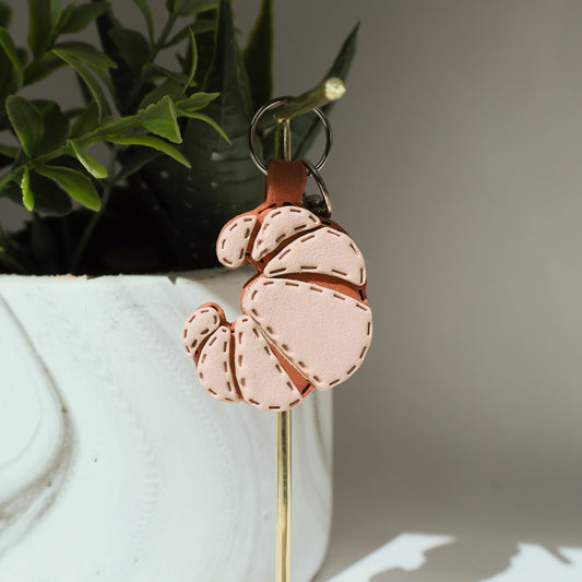 Buttery Croissant Polymer Clay Keychain