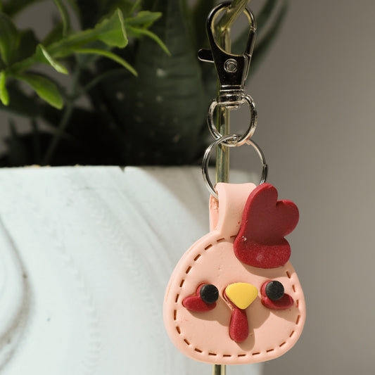 Chicken Cluck Yeah! Polymer Clay Keychain