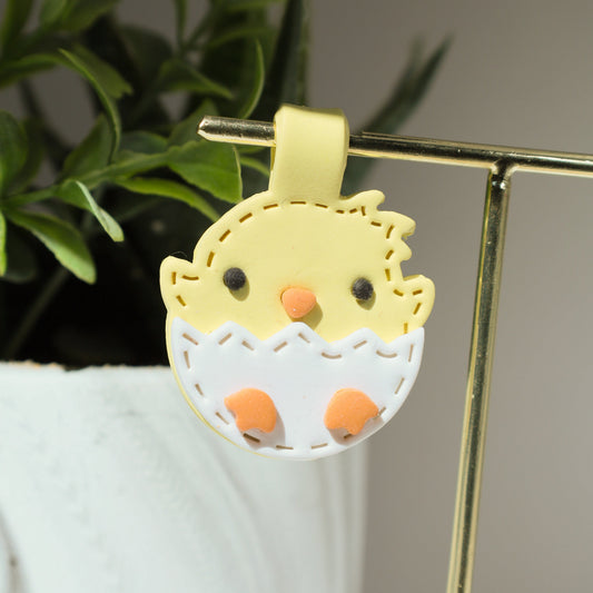 Baby Chick Polymer Clay Keychain