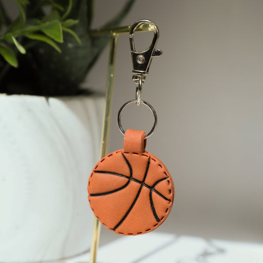 Basketball Polymer Clay Keychain
