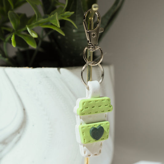 Coffee Cup Polymer Clay Keychain