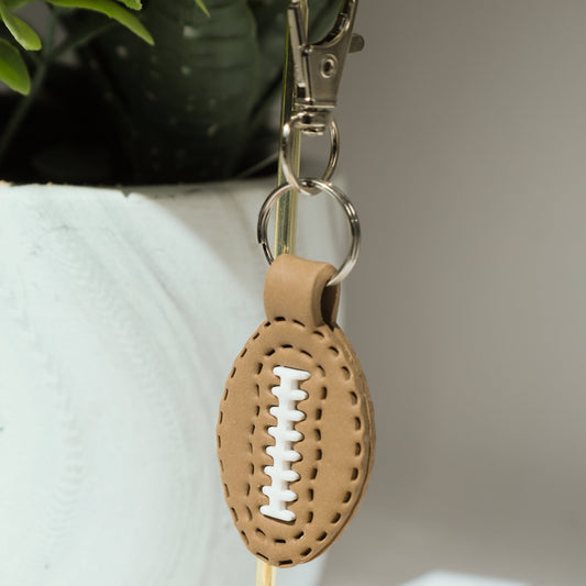 Football Polymer Clay Keychain