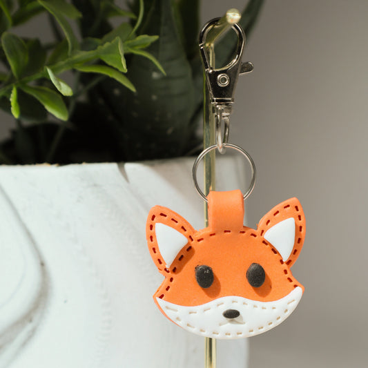 Fox Polymer Clay Keychain