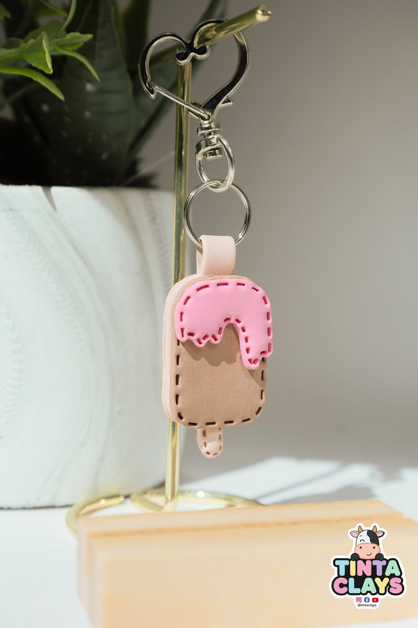 Popsicle Polymer Clay Keychain