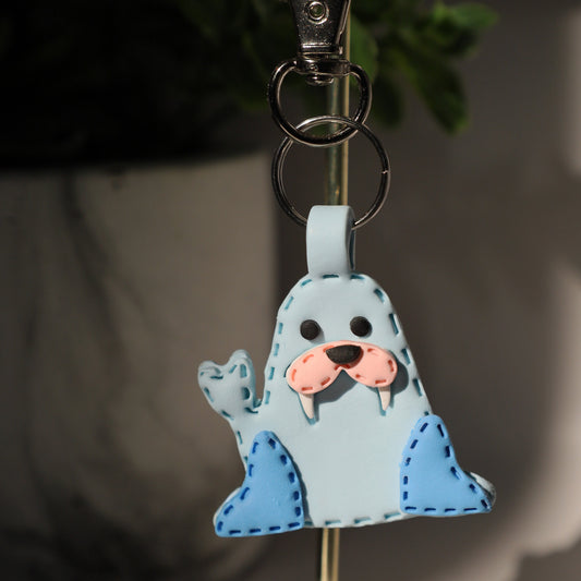 Sea Lion Polymer Clay Keychain