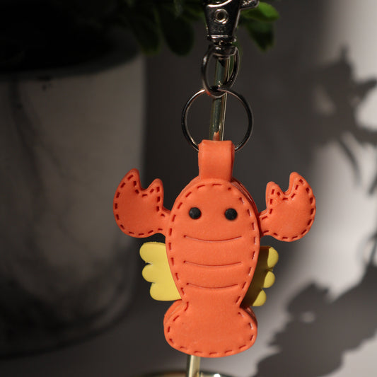 Shrimp Polymer Clay Keychain