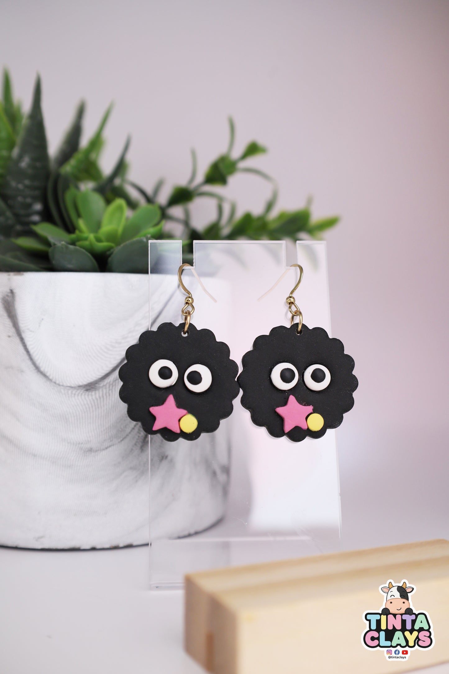 Soot Ghibli-Inspired Polymer Clay Dangle Earrings