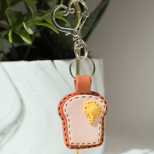 Toast & Butter Polymer Clay Keychain